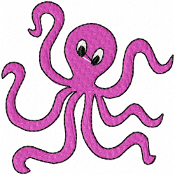 Octopus Embroidery Design 4 Octopus Embroidery Design 4